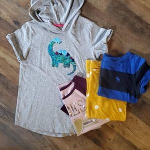 Girls 7 8 shirt top bundle. TCP, Abercrombie, Old Navy, Cat and Jack.